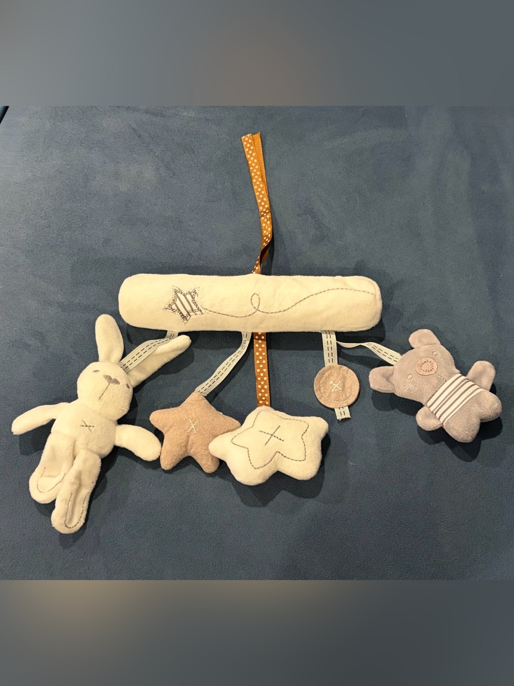 Plush Hanging Mobile - Brown, Gray & White